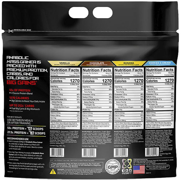 قیمت مس گینر آنابولیک ۵.۵ کیلوگرم یو اس ان