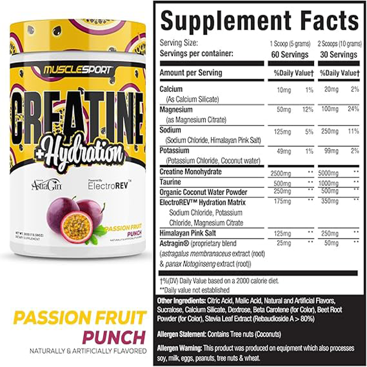 قیمت کراتین ترکیبی 300 گرم ماسل اسپرت (پشن فروت)