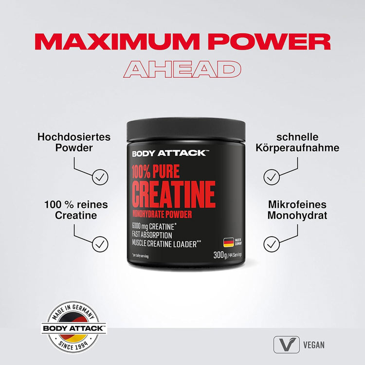 کراتین مونوهیدرات 300 گرم بادی اتک 3