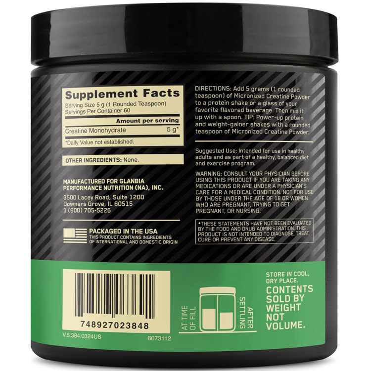 کراتین مونوهیدرات اپتیموم نوتریشن طرح جدید