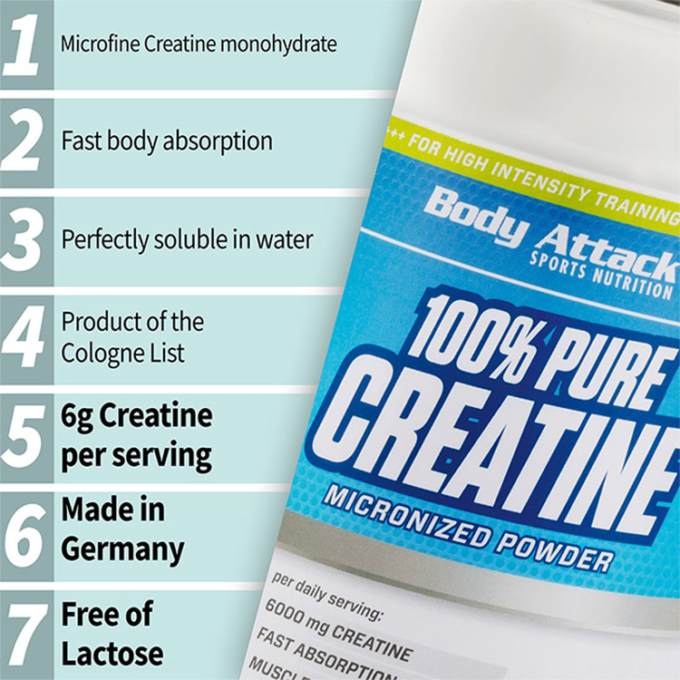 کراتین ۱۰۰ درصد خالص بادی اتک ۵۰۰ گرمی